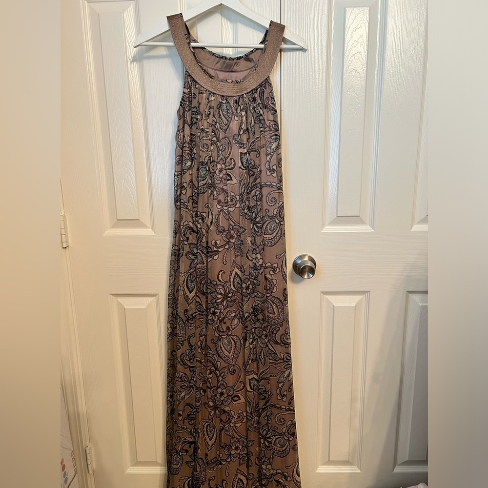 Laundry by Design Brown Tan Halter Maxi dress 0
